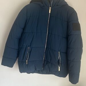 Calvin Klein Navy Blue women Puffer Jacket with Hood